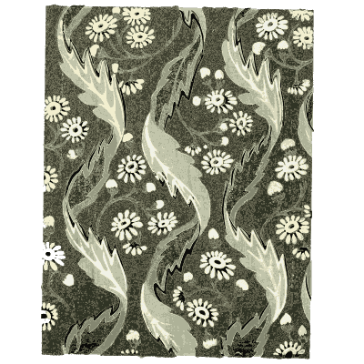 Stream and blossom pattern plate - Shin Bijutsukai, Issue 36 - 1902