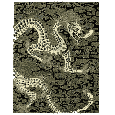 Dragon and cloud pattern plate - Shin Bijutsukai, Issue 36 - 1902