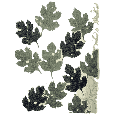 Oak leaf pattern plate - Shin Bijutsukai, Issue 37 - 1902
