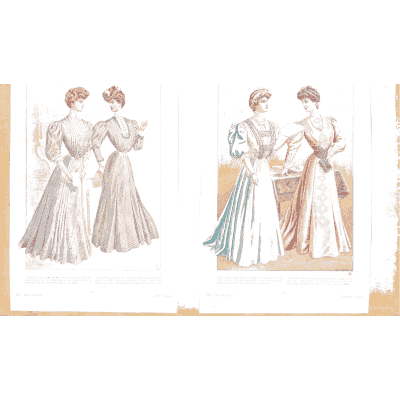 Four women in pastel gowns - Fashion Plates - 1880