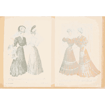 Women in summer gowns - Fashion Plates - 1880
