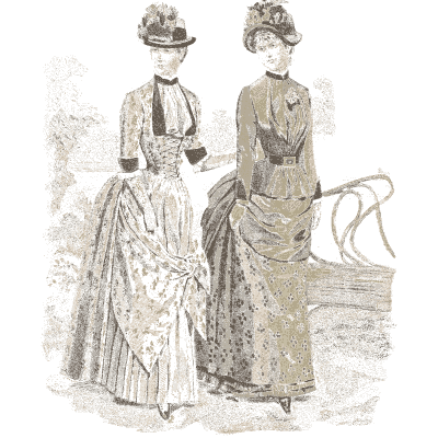 Two women in riding habits - Fashion Plates - 1880