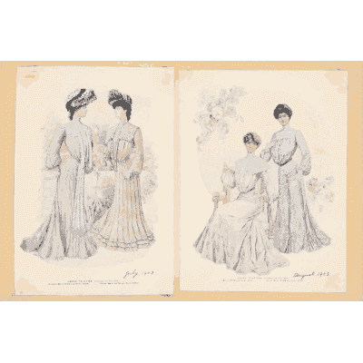 Women and a child in day dress - Fashion Plates - 1880