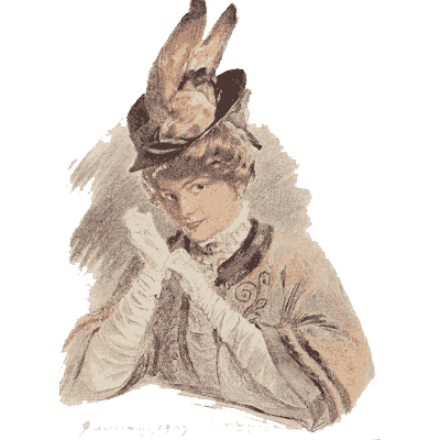 Woman in a plumed hat - Fashion Plates - 1880