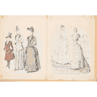 Women in fur-trimmed coats - Fashion Plates - 1880