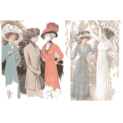 Women in coats and wide hats - Fashion Plates - 1880