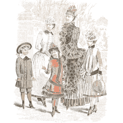Family group in outdoor dress - Fashion Plates - 1880