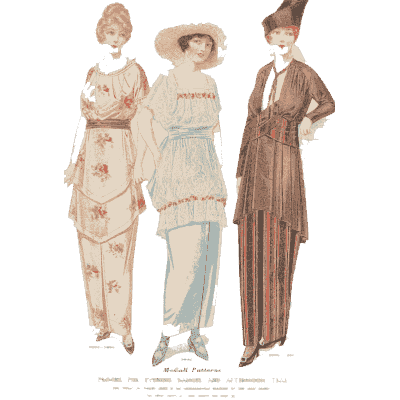 Three women in tunic dresses - Fashion Plates - 1880