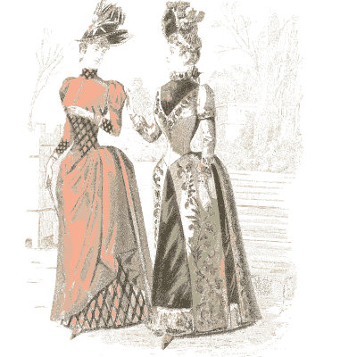 Groups of women in park dress - Fashion Plates - 1880