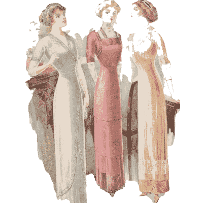 Three women in narrow gowns 01 - Fashion Plates - 1880