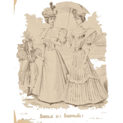 Two women with a parasol - Fashion Plates - 1880