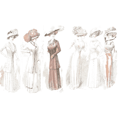 Women in plain shirtwaist dresses - Fashion Plates - 1880