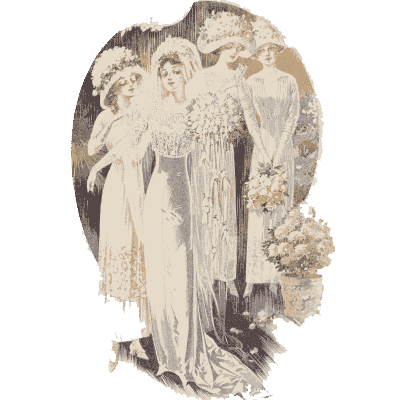 Bride and attendants - Fashion Plates - 1880