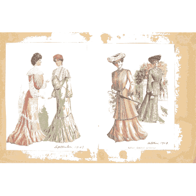 Two women in flounced skirts - Fashion Plates - 1880