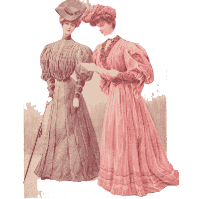 Two women in rose gowns - Fashion Plates - 1880