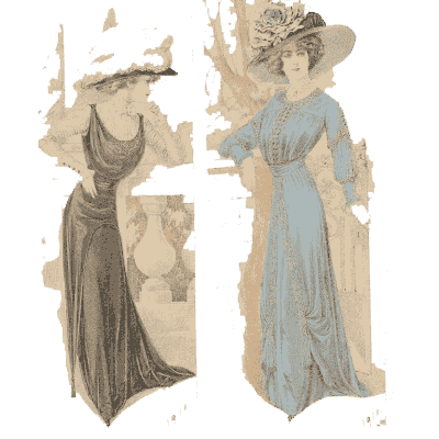 Woman in a blue gown with a parasol - Fashion Plates - 1880