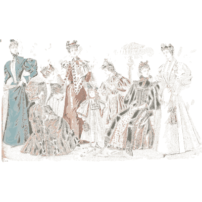 Crowd in promenade dress - Fashion Plates - 1880