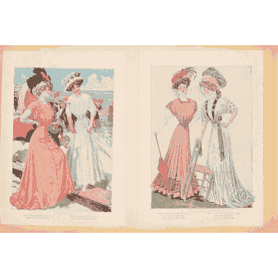 Women in seaside dress - Fashion Plates - 1880