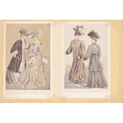 Women in coats and long skirts - Fashion Plates - 1880