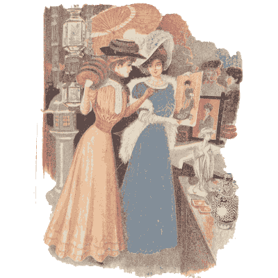 Women in day dress indoors - Fashion Plates - 1880