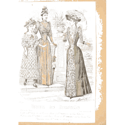 Women in bustled day dresses - Fashion Plates - 1880