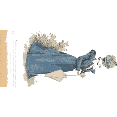 Draped blue cloak - Fashion Plates - 1880