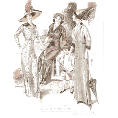 Three women in long coats 02 - Fashion Plates - 1880