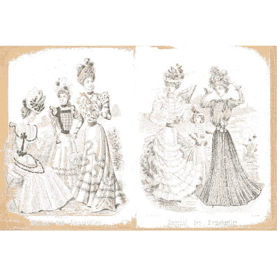 Women in wide-sleeved gowns 01 - Fashion Plates - 1880