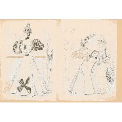 Women in pale trained gowns - Fashion Plates - 1880