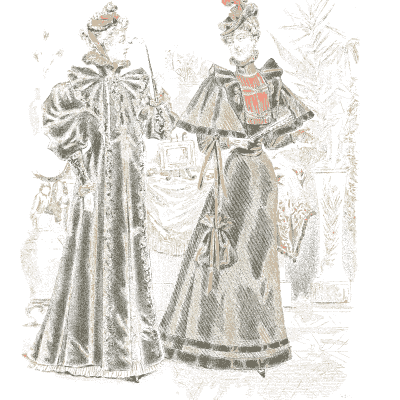 Two women in wide-sleeved coats - Fashion Plates - 1880