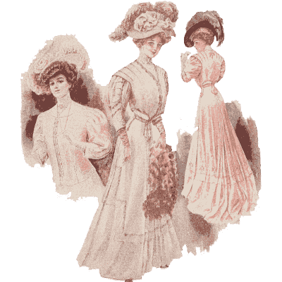 Two women in pink gowns - Fashion Plates - 1880
