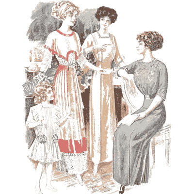Women and children in white dress 02 - Fashion Plates - 1880