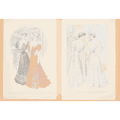 Women in trained pale gowns 02 - Fashion Plates - 1880