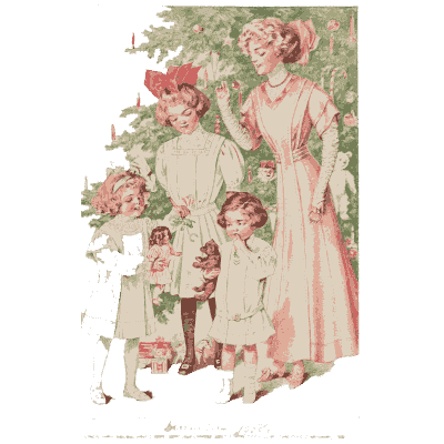 Women and children with roses - Fashion Plates - 1880
