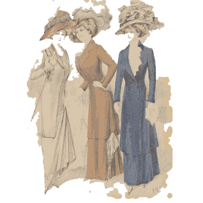 Three women in long coats 05 - Fashion Plates - 1880