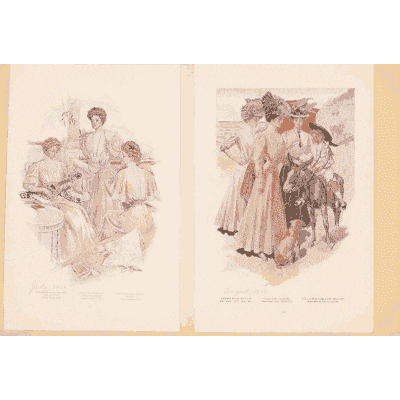 Women in garden gowns - Fashion Plates - 1880