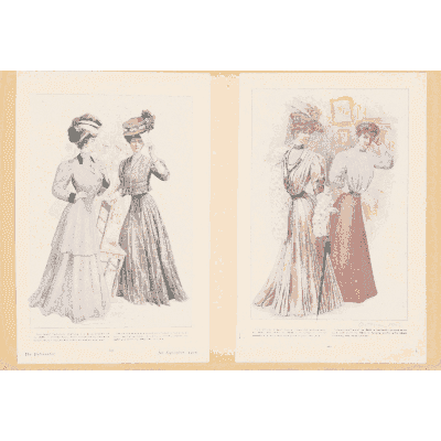 Women and children in pale gowns - Fashion Plates - 1880