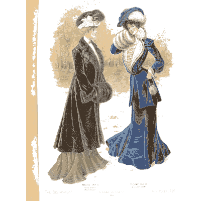 Two women in fur-trimmed coats 02 - Fashion Plates - 1880