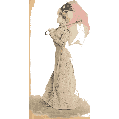 Woman with a parasol - Fashion Plates - 1880