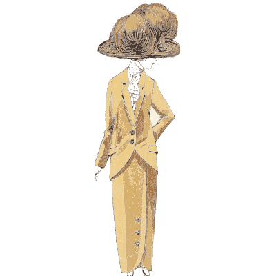 Tan walking suit - La Mode Feminine, Volume 3 - 1900