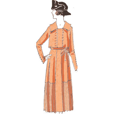 Coral day dress - La Mode Feminine, Volume 3 - 1900