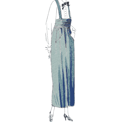 Blue pinafore dress - La Mode Feminine, Volume 3 - 1900