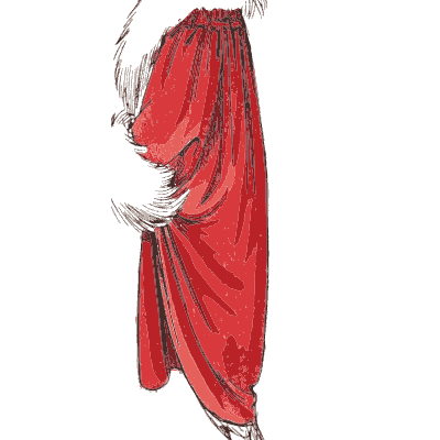 Red draped gown - La Mode Feminine, Volume 3 - 1900