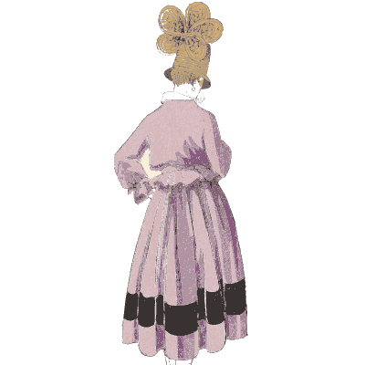 Lilac dress with banded hem - La Mode Feminine, Volume 3 - 1900