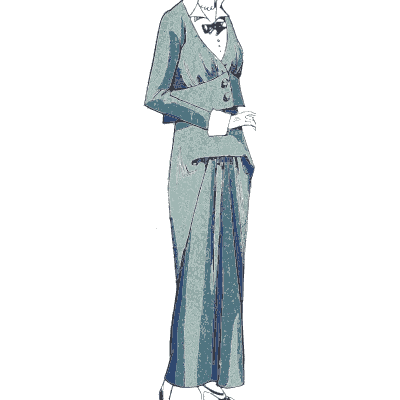 Blue tailored suit - La Mode Feminine, Volume 3 - 1900