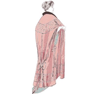 Pink evening cape - La Mode Feminine, Volume 3 - 1900