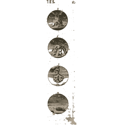 Sheet of engraved emblem roundels 08 - Devises et Emblemes Anciennes et Modernes - 1699