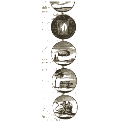 Sheet of engraved emblem roundels 18 - Devises et Emblemes Anciennes et Modernes - 1699