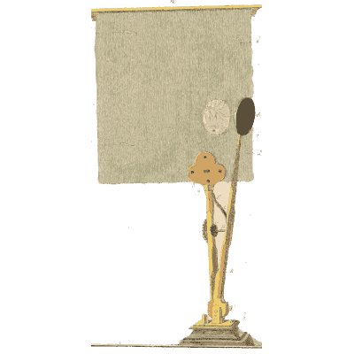 Projection lens on a pillar stand - Amusement Microscopique, Volume 3 - 1764