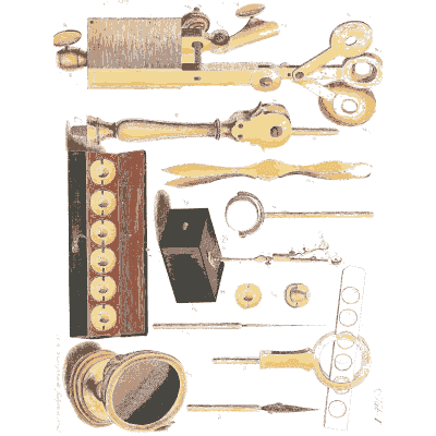 Microscope case fittings - Amusement Microscopique, Volume 3 - 1764